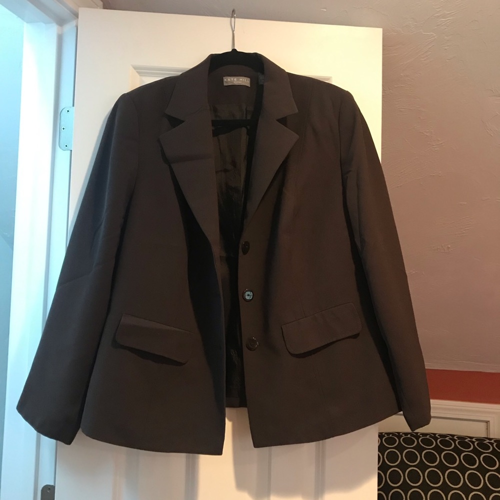 Kate Hill Woman 14W brown blazer